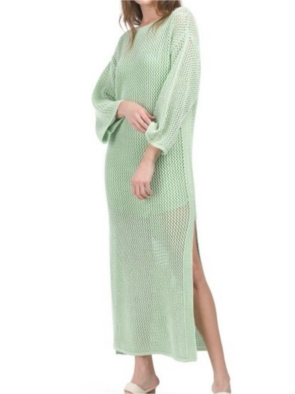 Young Fabulous & Broke Green Santorini Crochet Dress